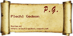 Plechl Gedeon névjegykártya